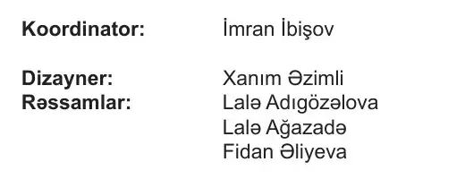 Imprint credit: Dizayner, Xanım Əzimli
