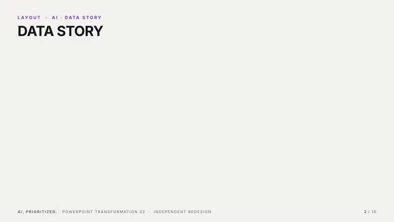 Data story layout